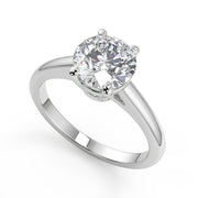 Aria 4 Prong Solitaire Round Cut Diamond Engagement Ring - Nivetta